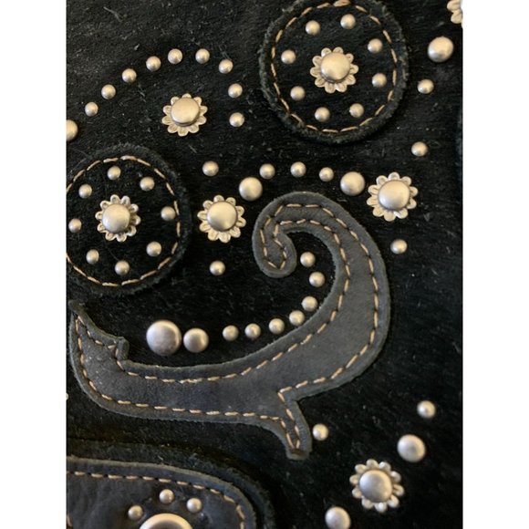 Fossil Suede Bohemian Large Studded Crossbody Bag - Picture 6 of 11